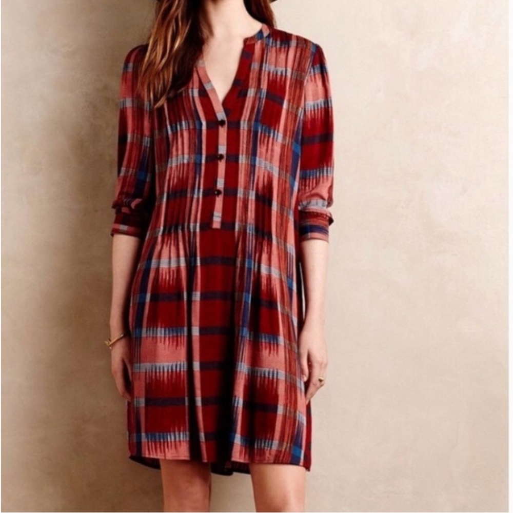 Anthropologie Tylho Sao Paulo Tunic Dress Plaid
